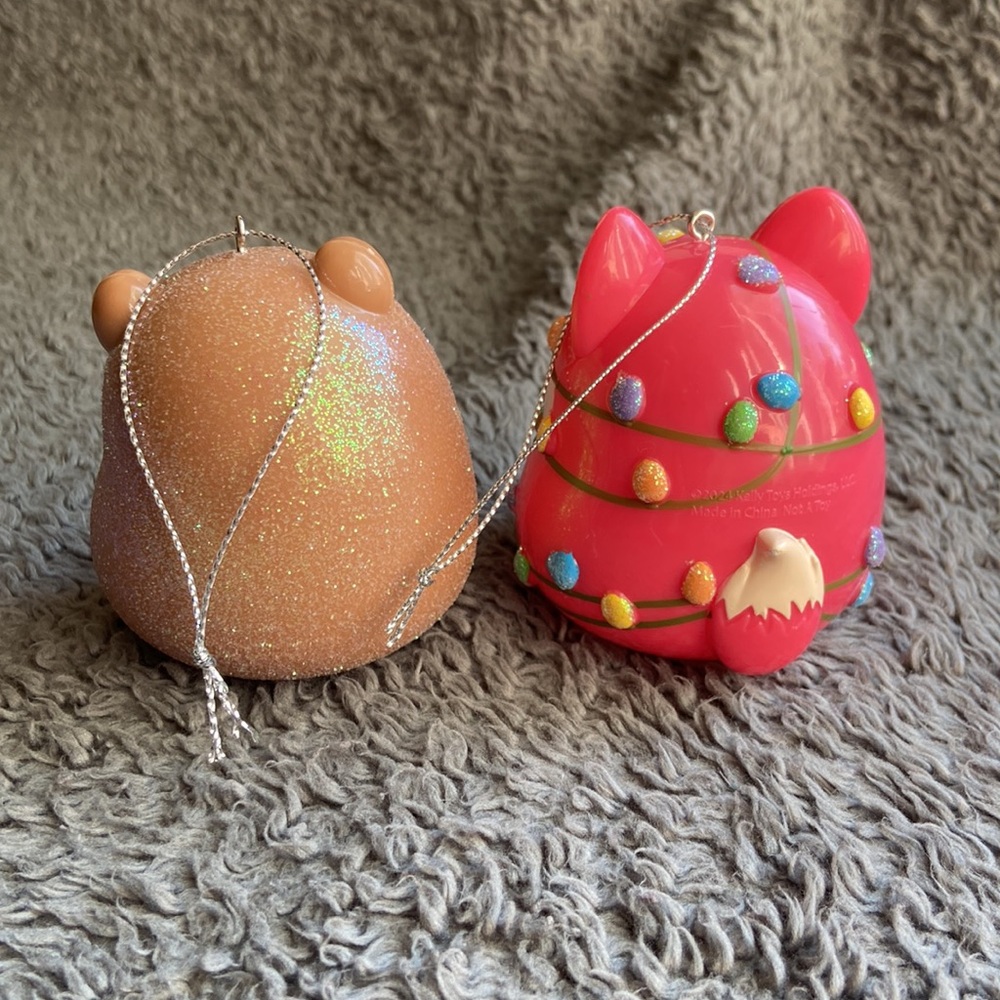 Squishmallows 2024 Fifi the Fox & Hans the Hedgehog Christmas Ornaments. NWOT. - Picture 4 of 15